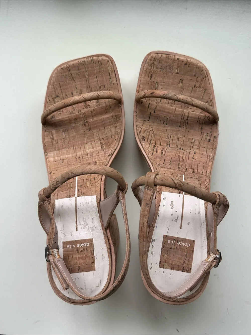 Dolce Vita Cork Platform Block Heel Sandals